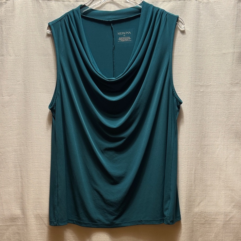 Merona Deep Teal Drape Tank Top